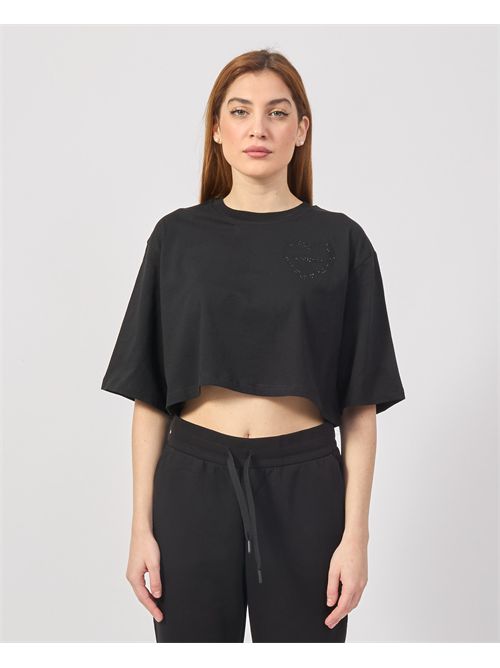 T-shirt donna Richmond X cropped mezza manica RICHMOND X | UWP25196TSBLACK